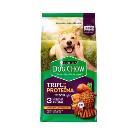 Dog Chow Triple Protein Adultos 22.7 Kg