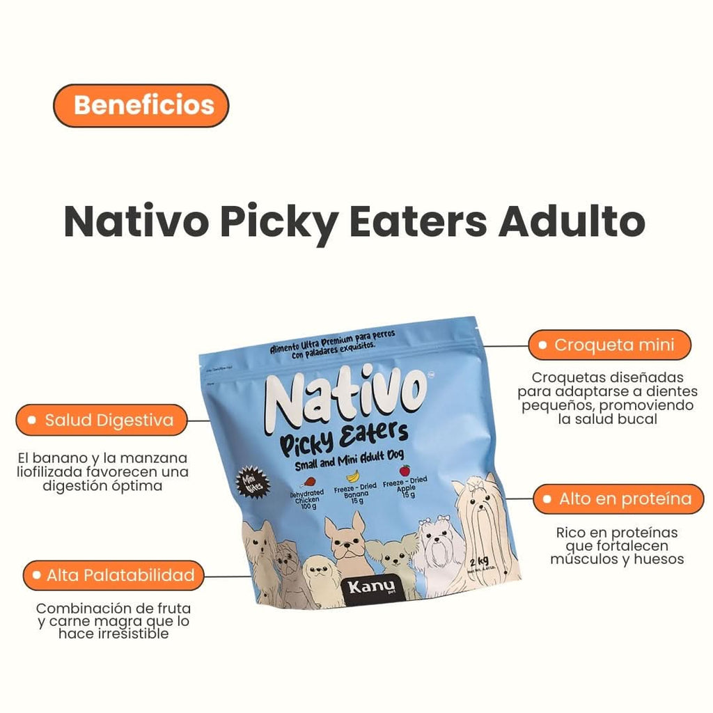Alimento Nativo Picky Eaters Adulto Mini Agrolandia Pet Para Perro
