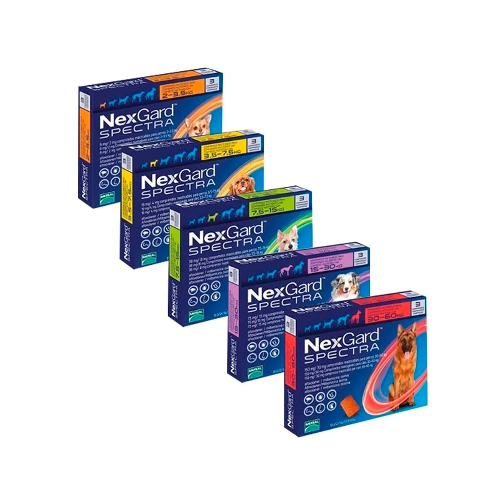 Nexgard Spectra Desparasitante Antipulgas Y Garrapatas Para Perros