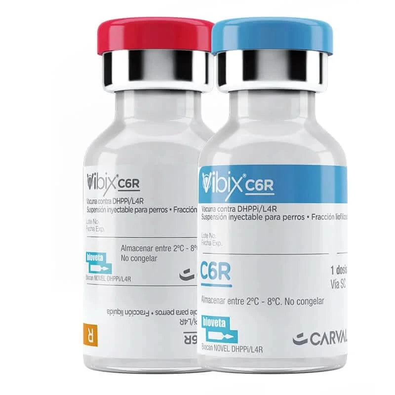 Vacuna Vibix C6R Sextuple (Anual) X 1 Dosis Para Cachorros Contra 6 Enfermedades